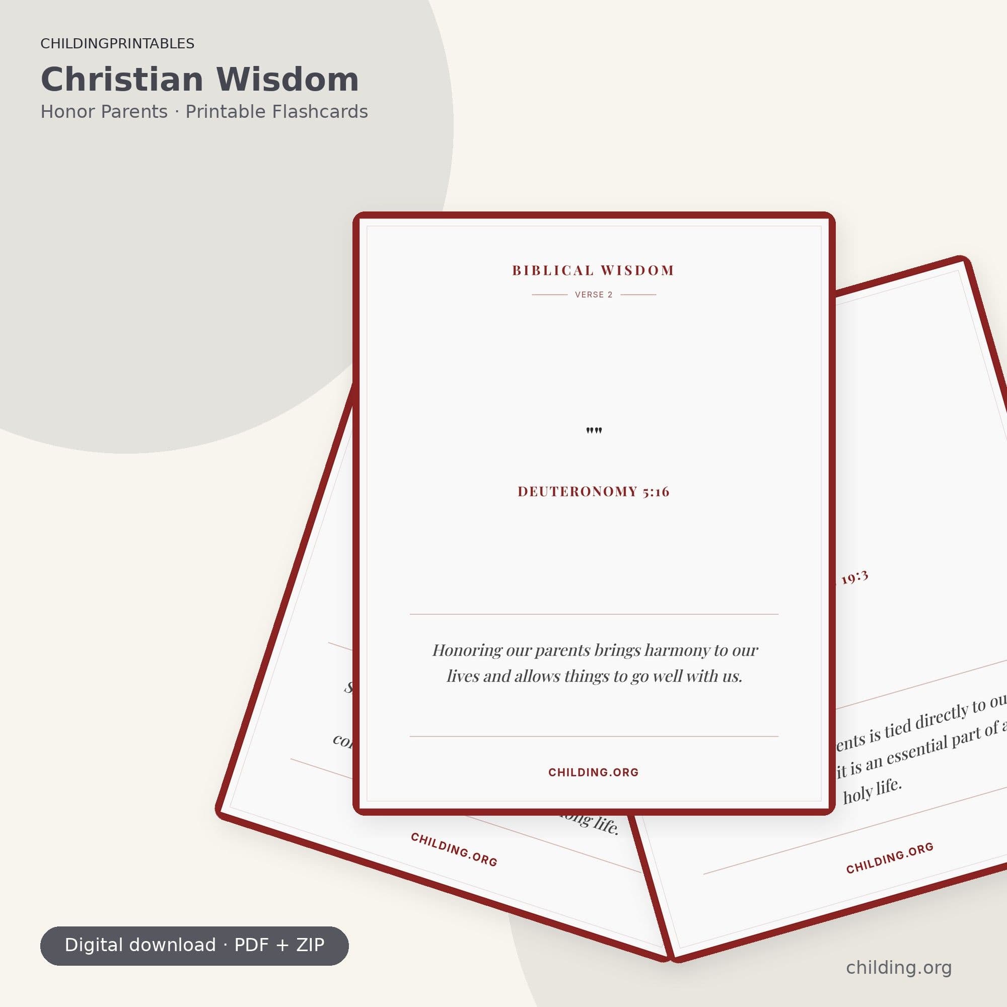 Biblical Verses: Honoring Parents