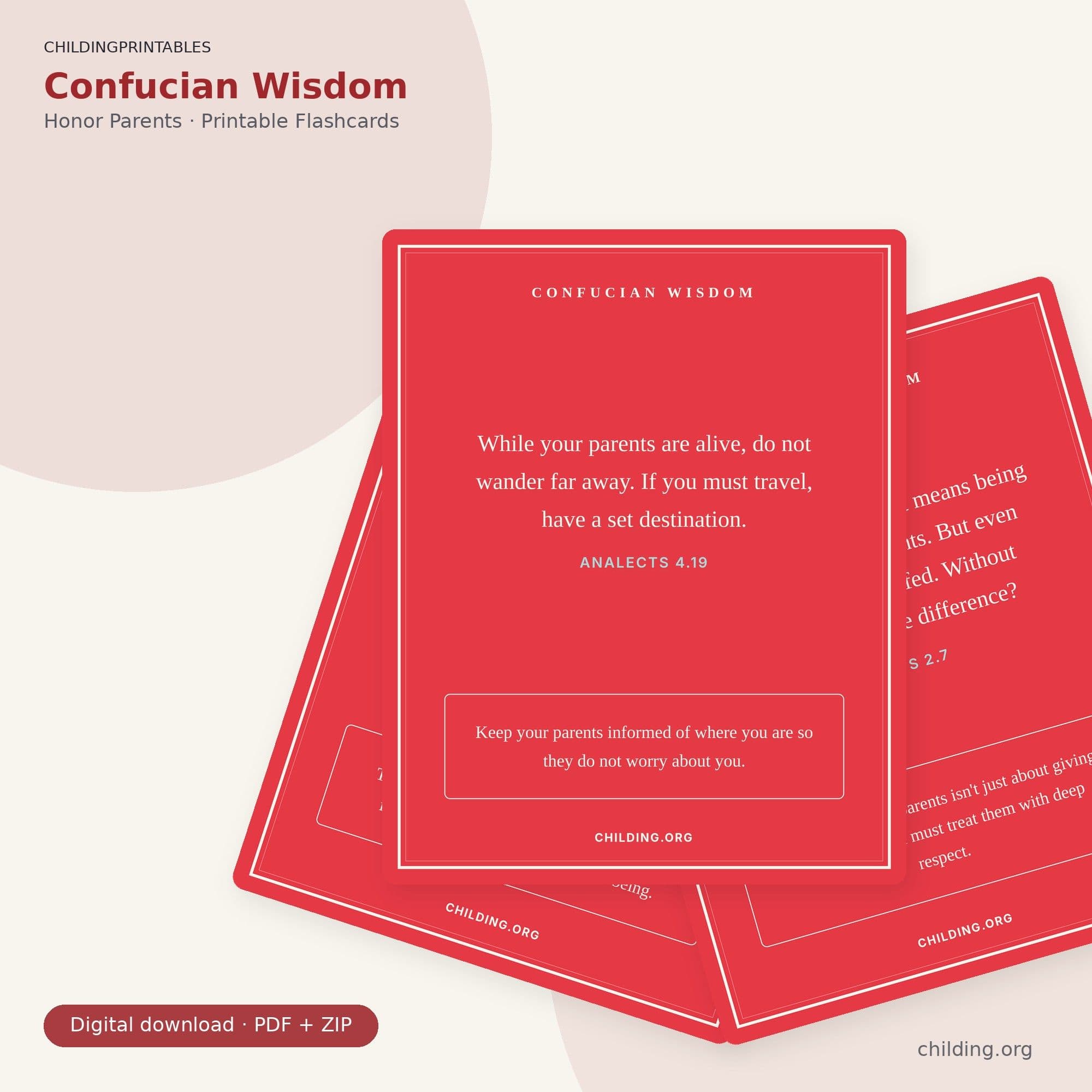 Confucian Analects: Filial Piety