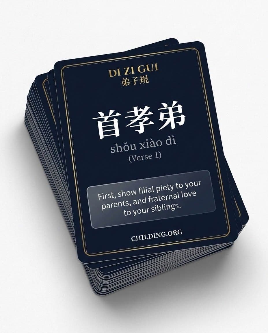The Foundation of Character | Di Zi Gui Deck 1
